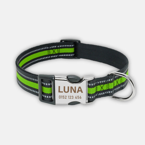 hundehalsband nato band für hunde in rot reflektierend