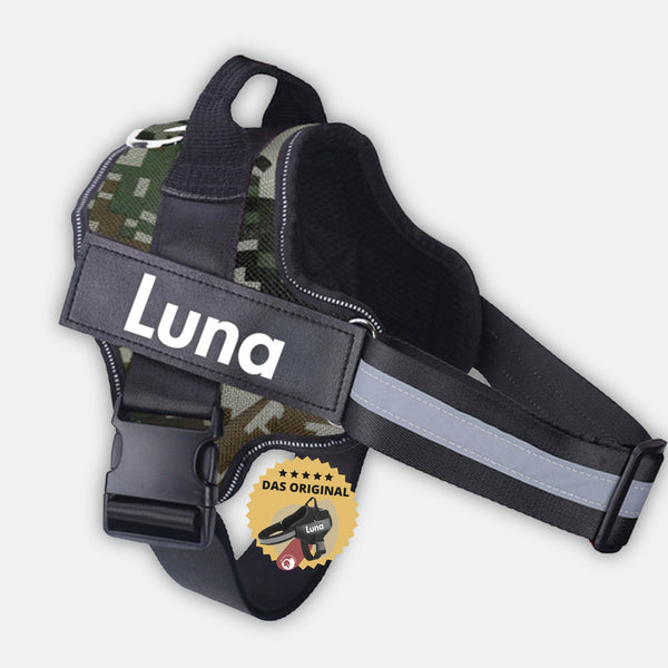 Hundegeschirr tarnfarben - Anti-Zug-Sicherheitsgeschirr für Hunde