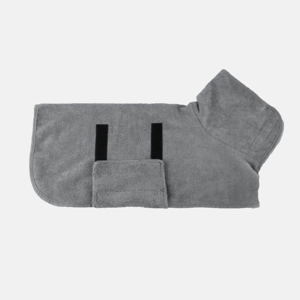 Bademantel für Hunde | Farbe grau