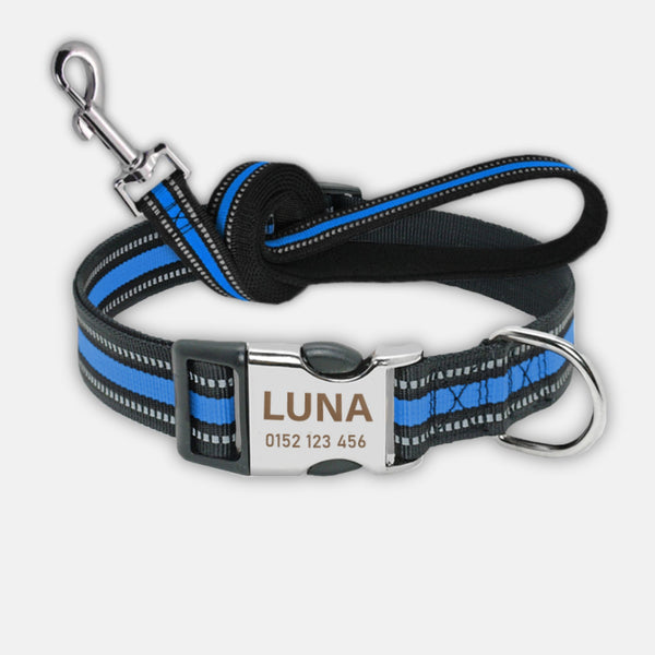 hundehalsband nato band für hunde in rot reflektierend