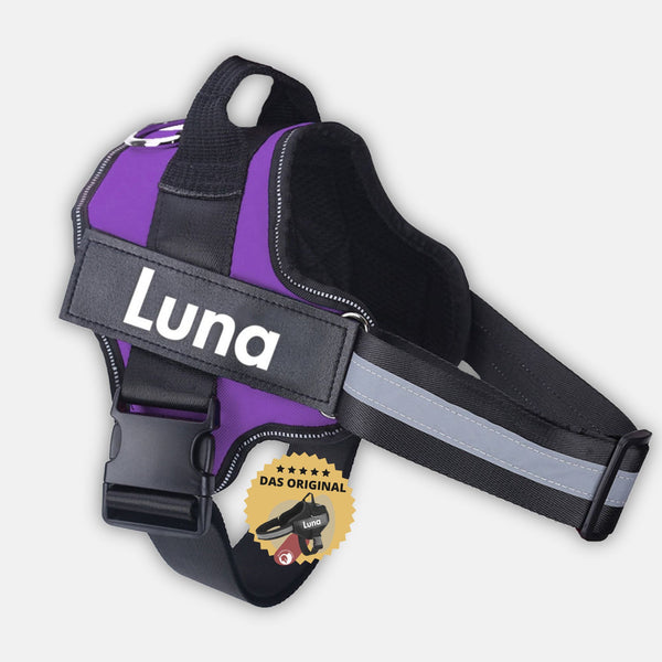 lila Hundegeschirr - Anti-Zug-Geschirr für große und kleine Hunde