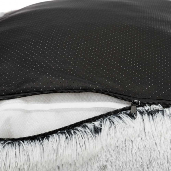 Hundekissen - HARVEY weiß | Langhaar-Plüsch-Kissen für Hunde