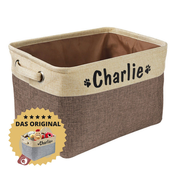 Aufbewahrungsbox Spielzeug für Hunde | Farbe braun