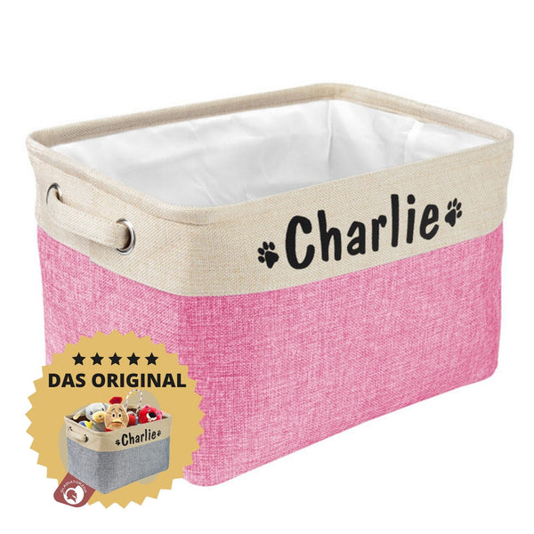 Aufbewahrungsbox Spielzeug für Hunde | Farbe Pink