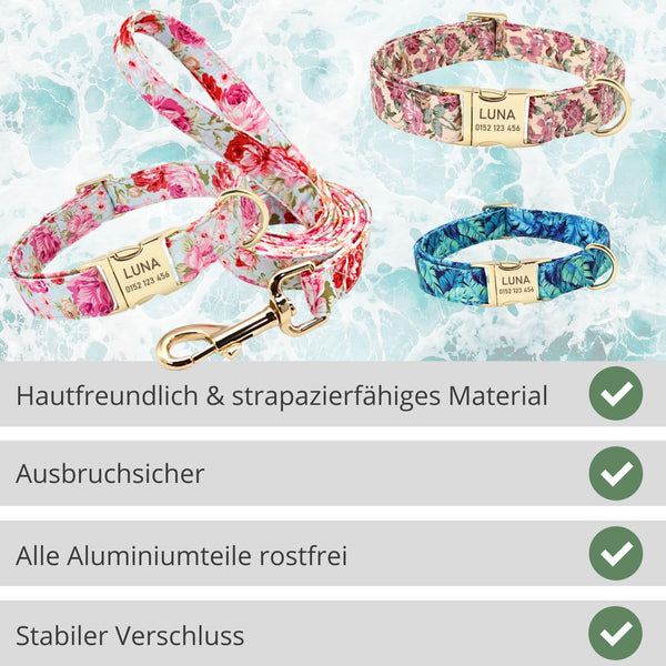 Hundehalsband - GladiatorZoo PARIS Series - Halsband Nylon gepolstert personalisiert
