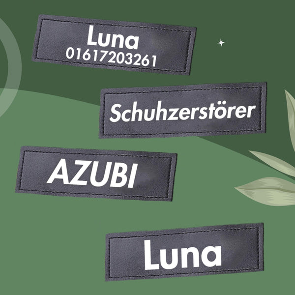 Personalisierbare Tags für Geschirre