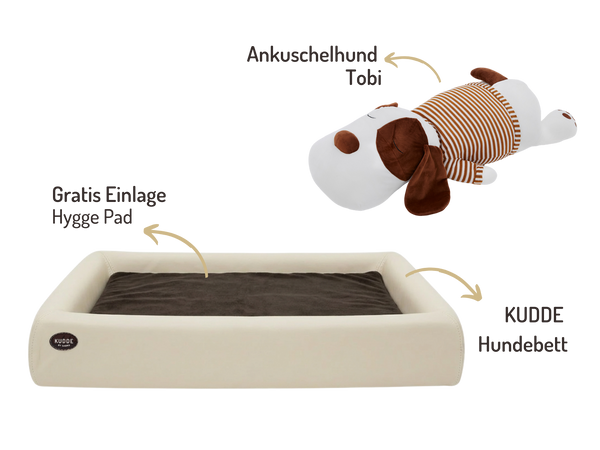 Buddy-Set | KUDDE Hundebett + Ankuschelhund