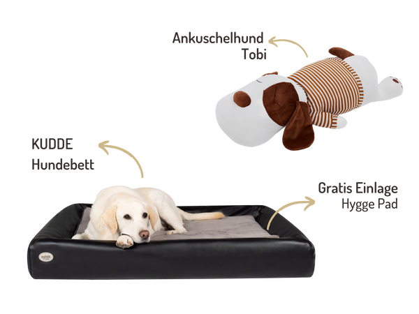 Buddy-Set | KUDDE Hundebett + Ankuschelhund