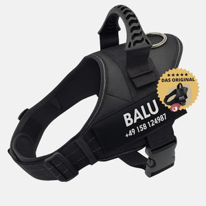Abbildung schwarzes Hundegeschirr - Original von GladiatorZoo